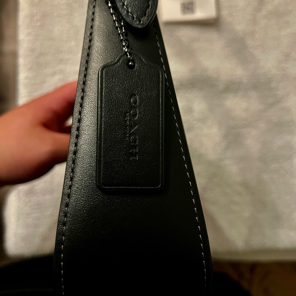Coach Eliza Black Leather Shoulder Bag - Picture 2 of 15